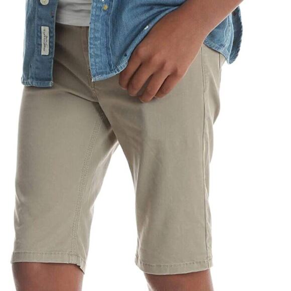 Wrangler Boys Size 8 Shorts Khakis Slim Straight Adjustable Waist Hiking Outdoor - Picture 2 of 10